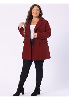 NOTCHED LAPEL DOUBLE BREASTED COAT