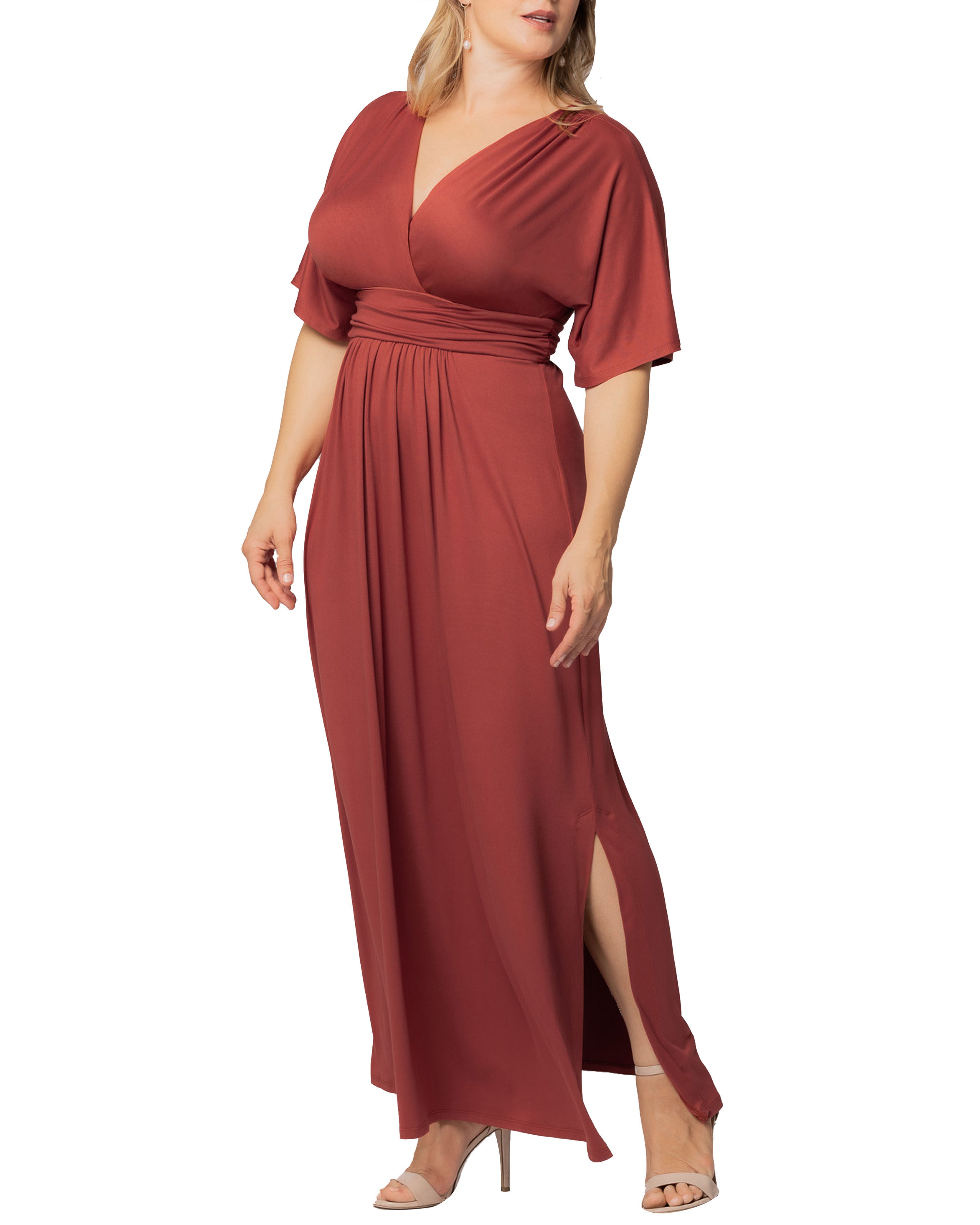 Vienna Maxi Dress, TERRACOTTA / Terracotta, alternate image number 3