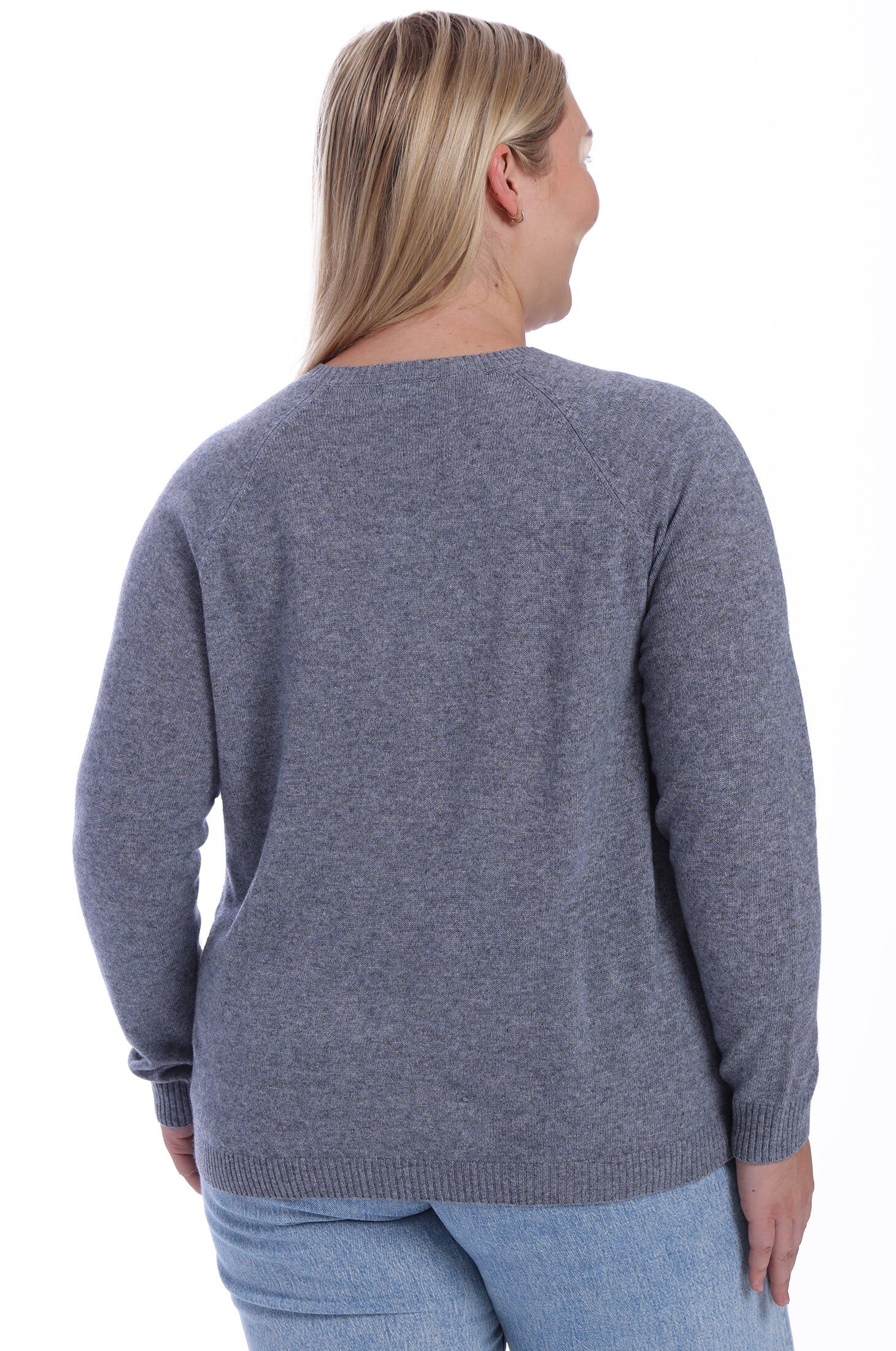 Cashmere Long Sleeve Shrunken Crew, , alternate image number 2