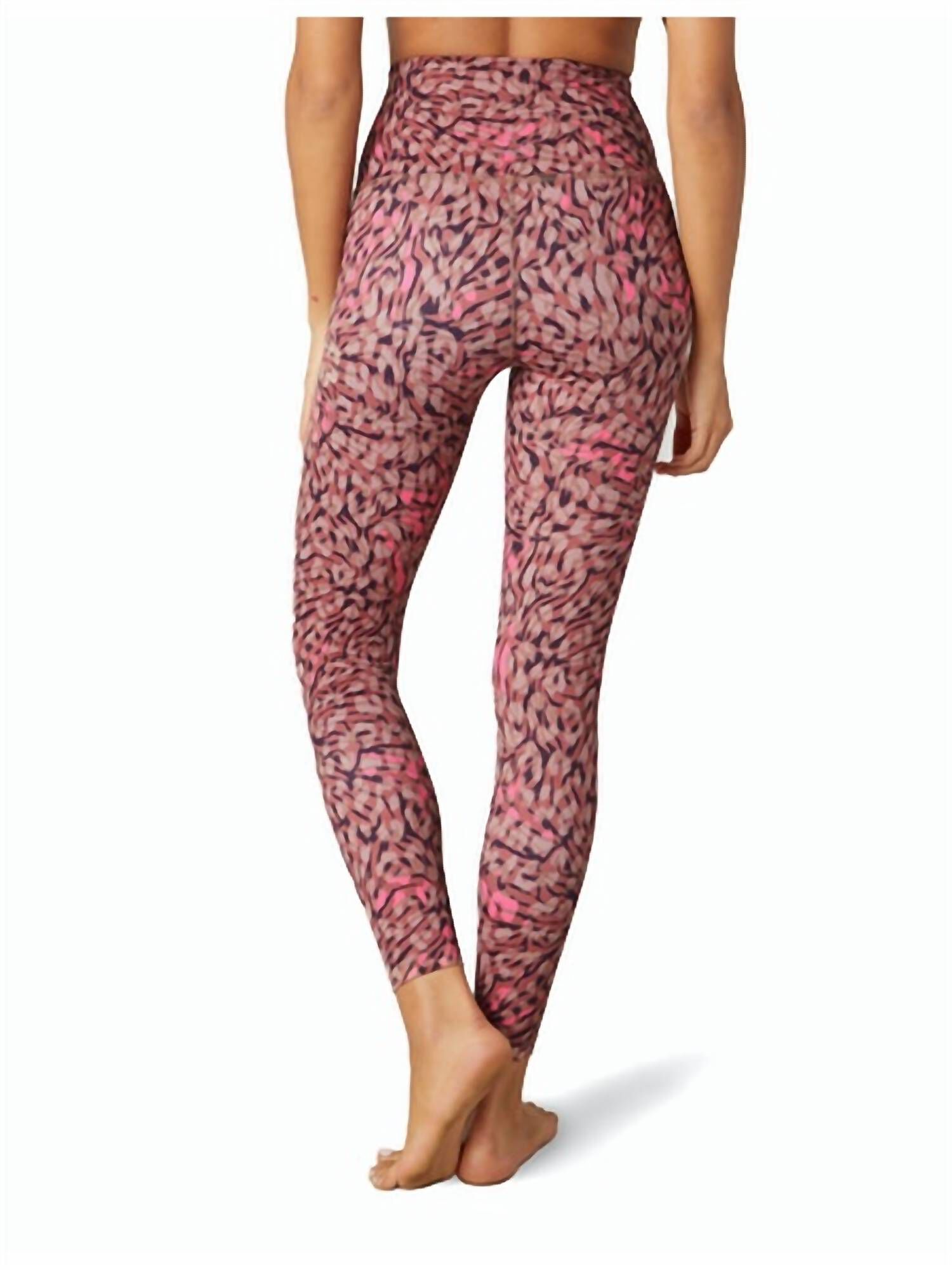 LUX HIGH WAISTED MIDI LEGGINGS IN ELECTRIC CHEETAH SWIRL, , alternate image number 3