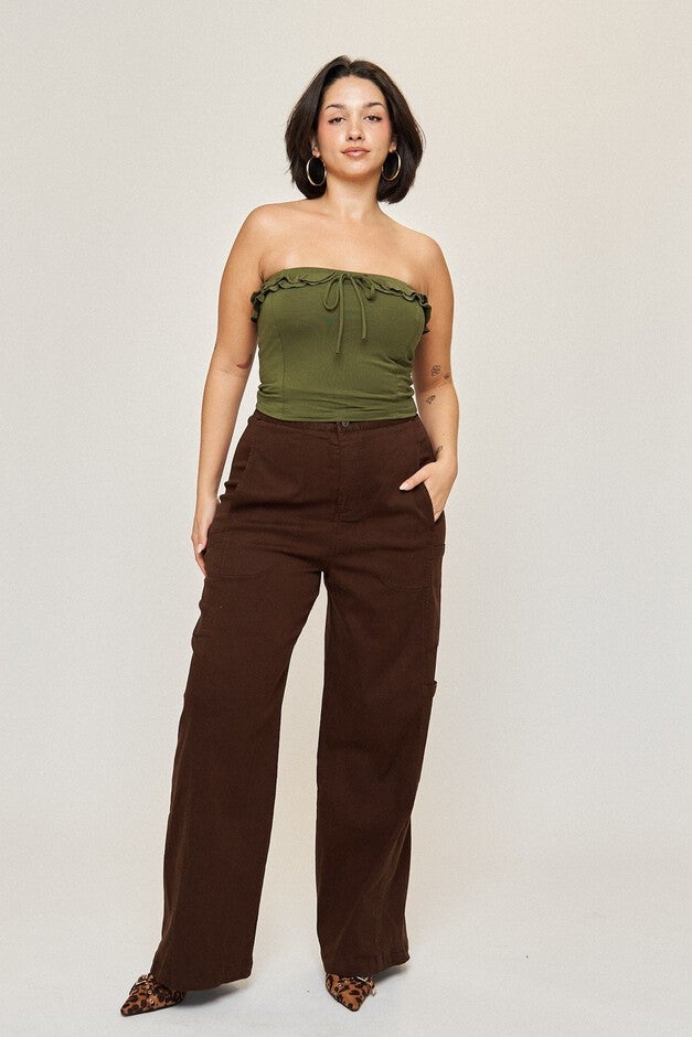 Tara Cotton Tencel Cargo Pant, Espresso / Brown, alternate image number null