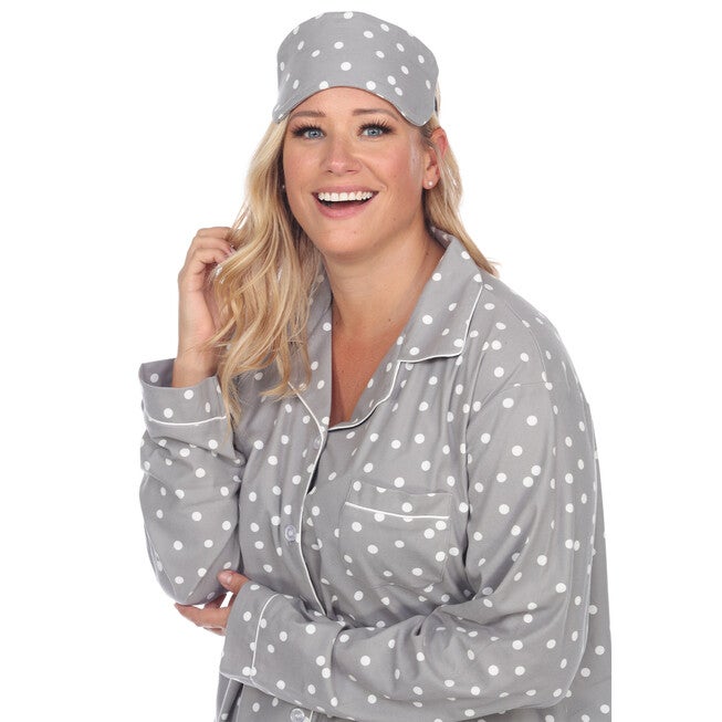 3 Piece Pajama Set, Grey Polka Dots / Cool Gray, alternate image number null