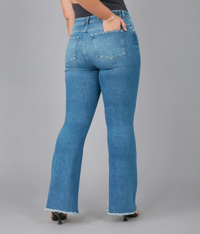 Women's ALICE-MDL High Rise Flare Jeans, Morning Day Light / Medium Wash, alternate image number 3