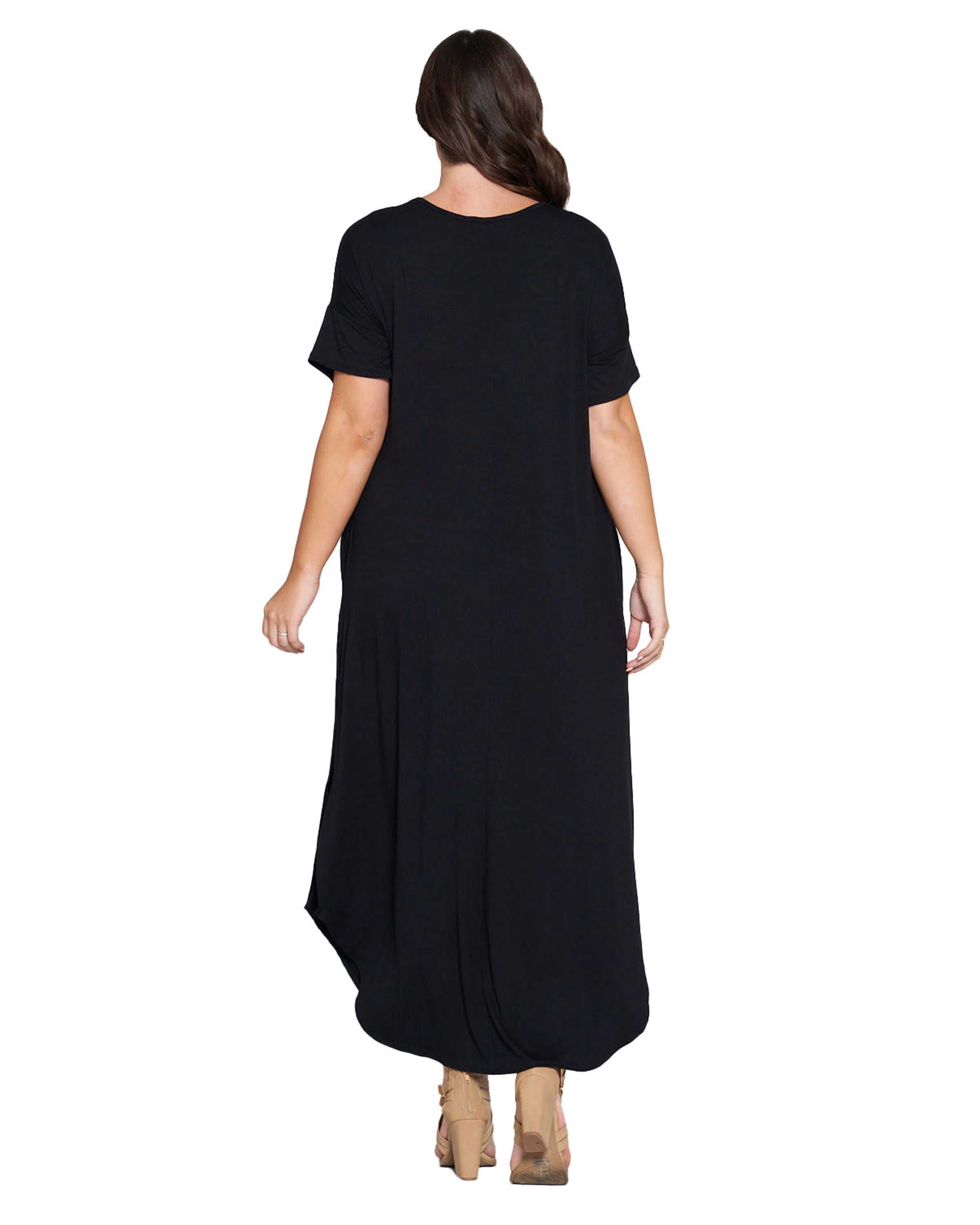 SCARLETT MAXI DRESS, Black / Black, alternate image number 1