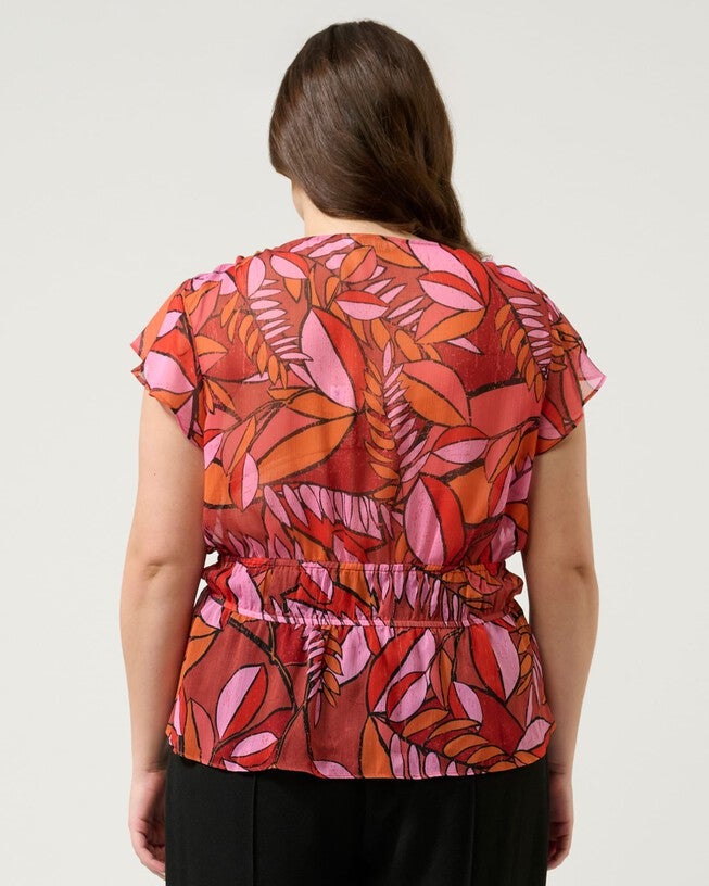 Aster Top, Print / Purple, alternate image number 3