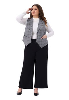 Lined Vintage Work Plaid Steampunk Vest