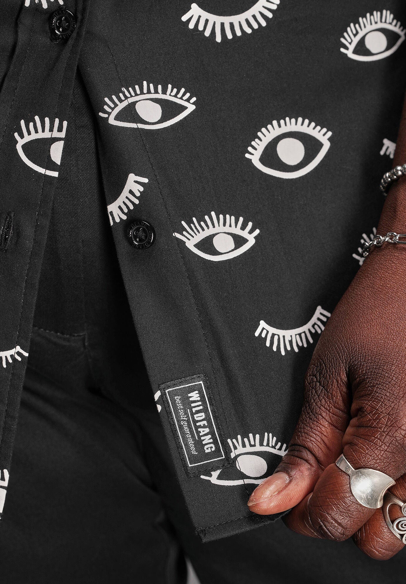 The Essential Button Up, WINK BLACK / Black, alternate image number 3