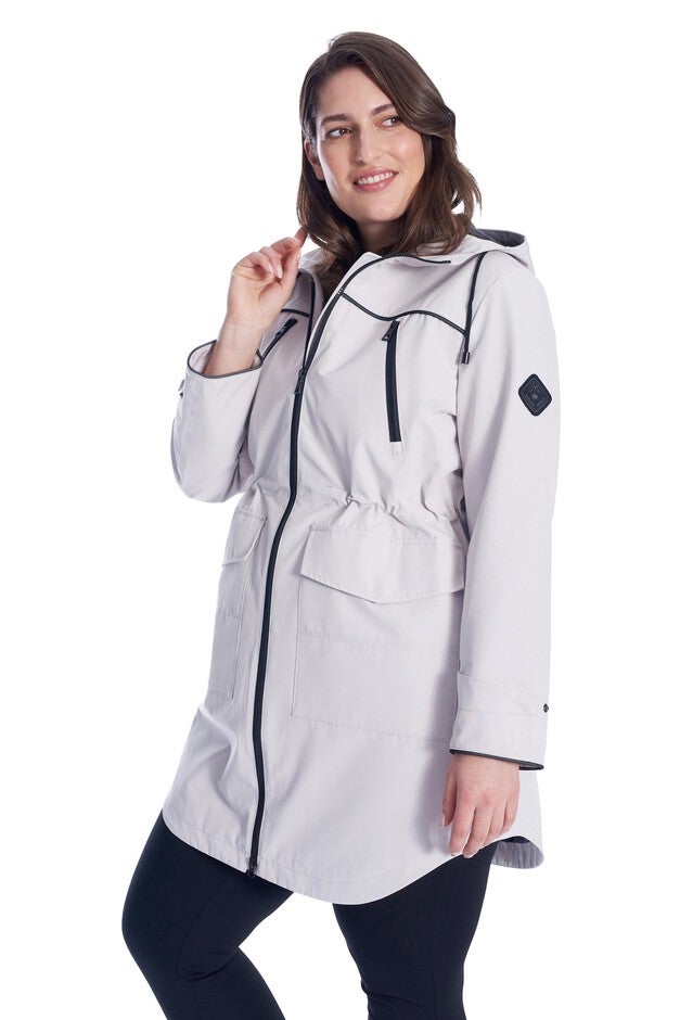 Women's Plus Size - BANKS | Rain Jacket - Weather Resistant Raincoat With Drawstring Hood, , alternate image number 7