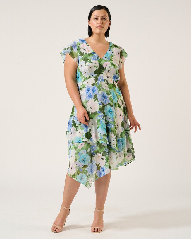 Aqua Dress, Print / Kelly Green, alternate image number null