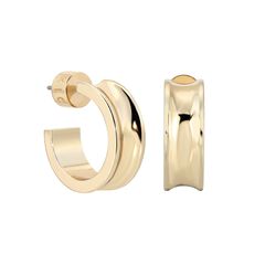 Mini Concave Hoops Gold
