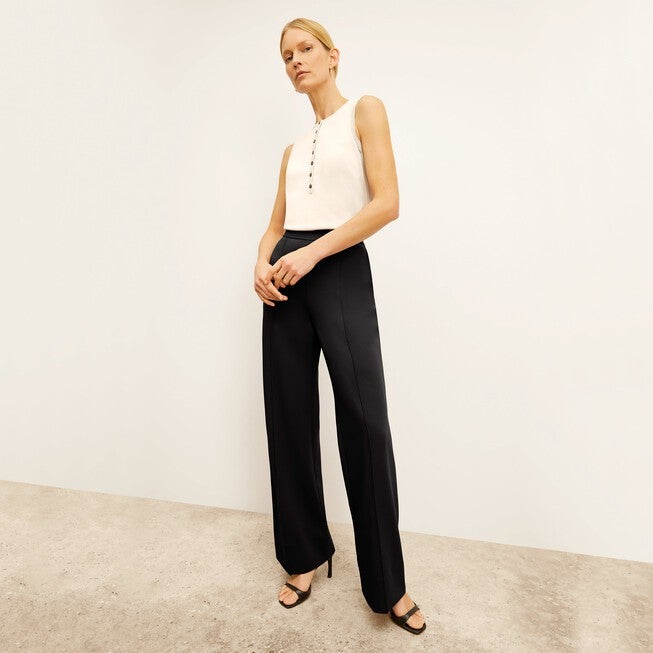 Jordan Trouser - Butter Ponte, Black / Black, alternate image number 2