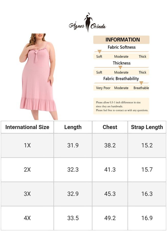 Sweetheart Neck Ruffle Trim Midi Cami Nightdress, Pink / Pink, alternate image number 4