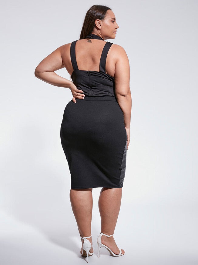 Port Elizabeth Recycled Leather Skirt, , alternate image number 7