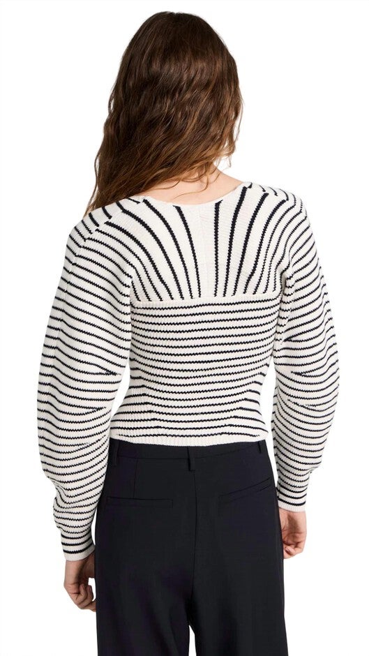 MAEVE SWEATER, Natural Navy / White, alternate image number null