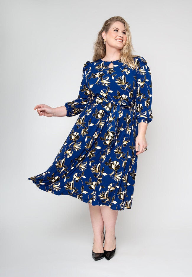 Iman Dress, Multi / Royal Blue, hi-res image number null