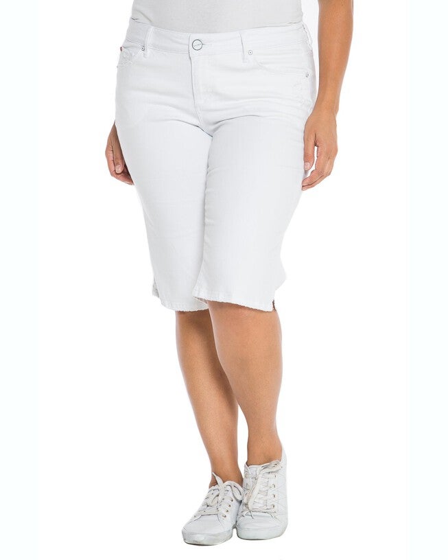 Mid Rise Bermuda - Optical White, , alternate image number 4