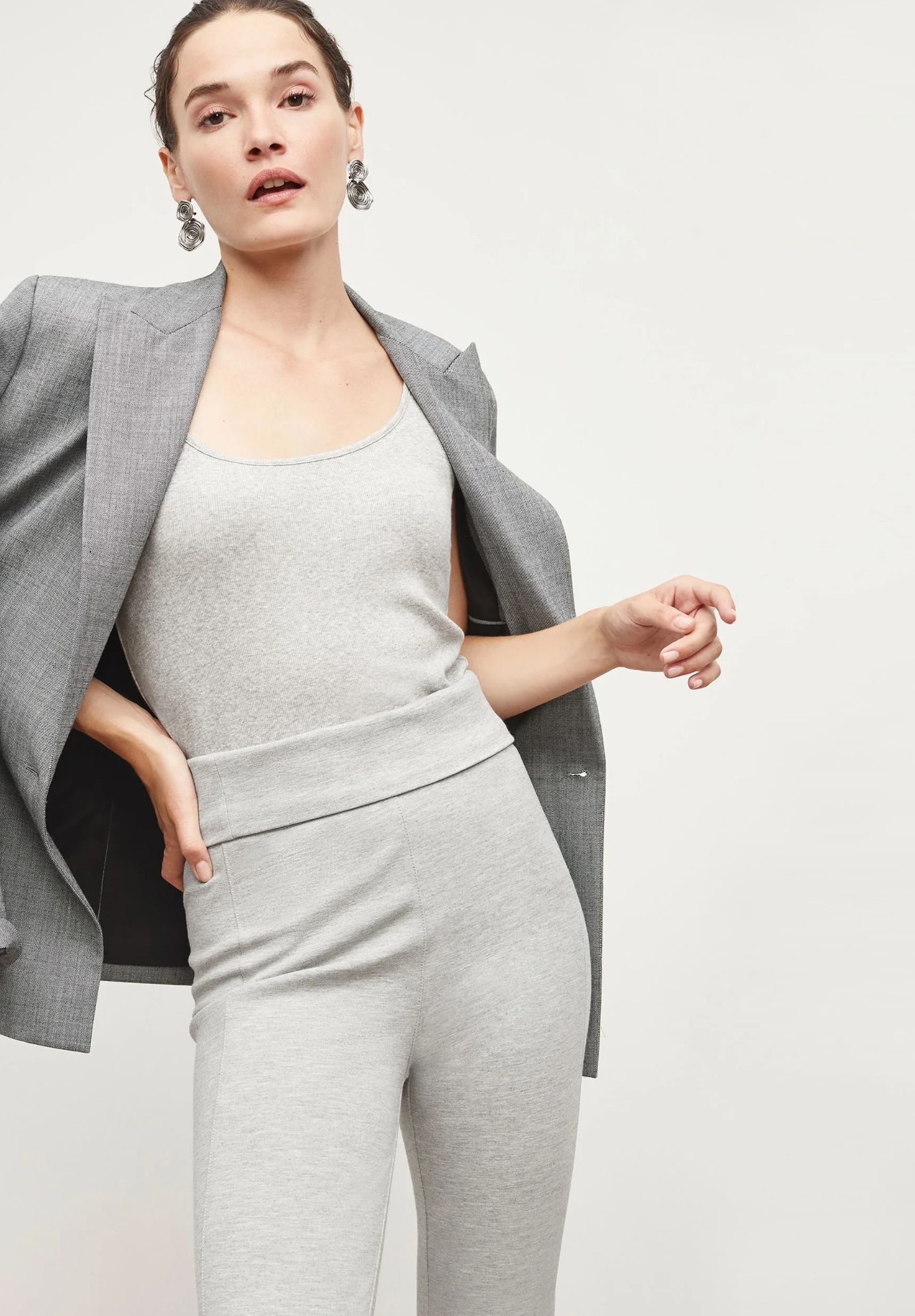 Stella Legging - Washable Ponte, Gray / Light Grey, alternate image number 4