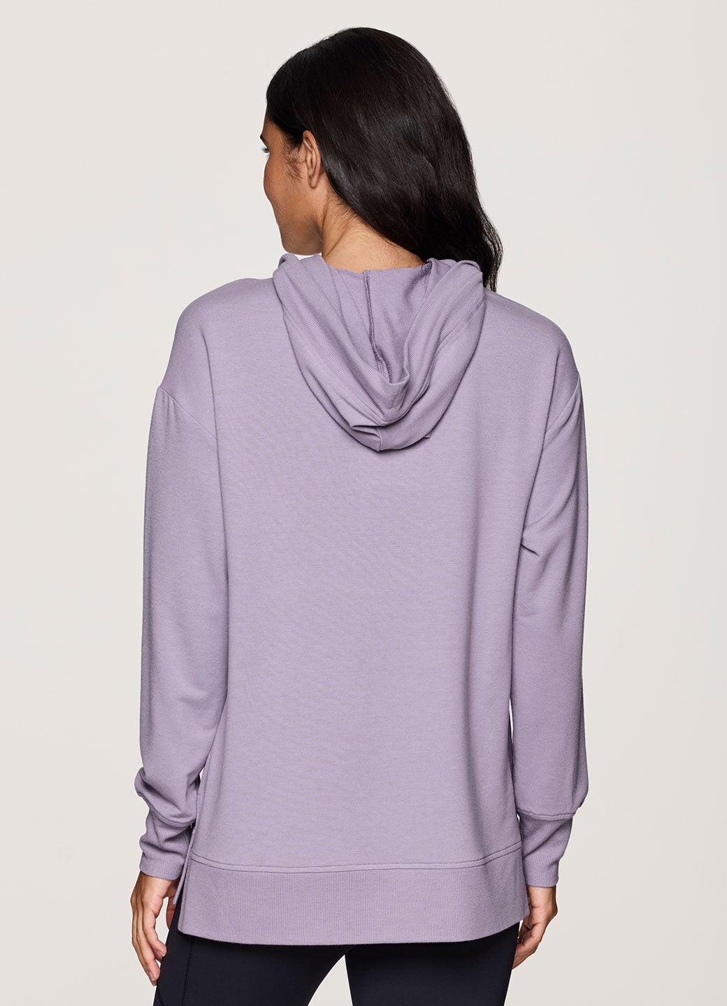 Plus Long Weekend Hoodie Tunic, Light Purple / Periwinkle, alternate image number 1
