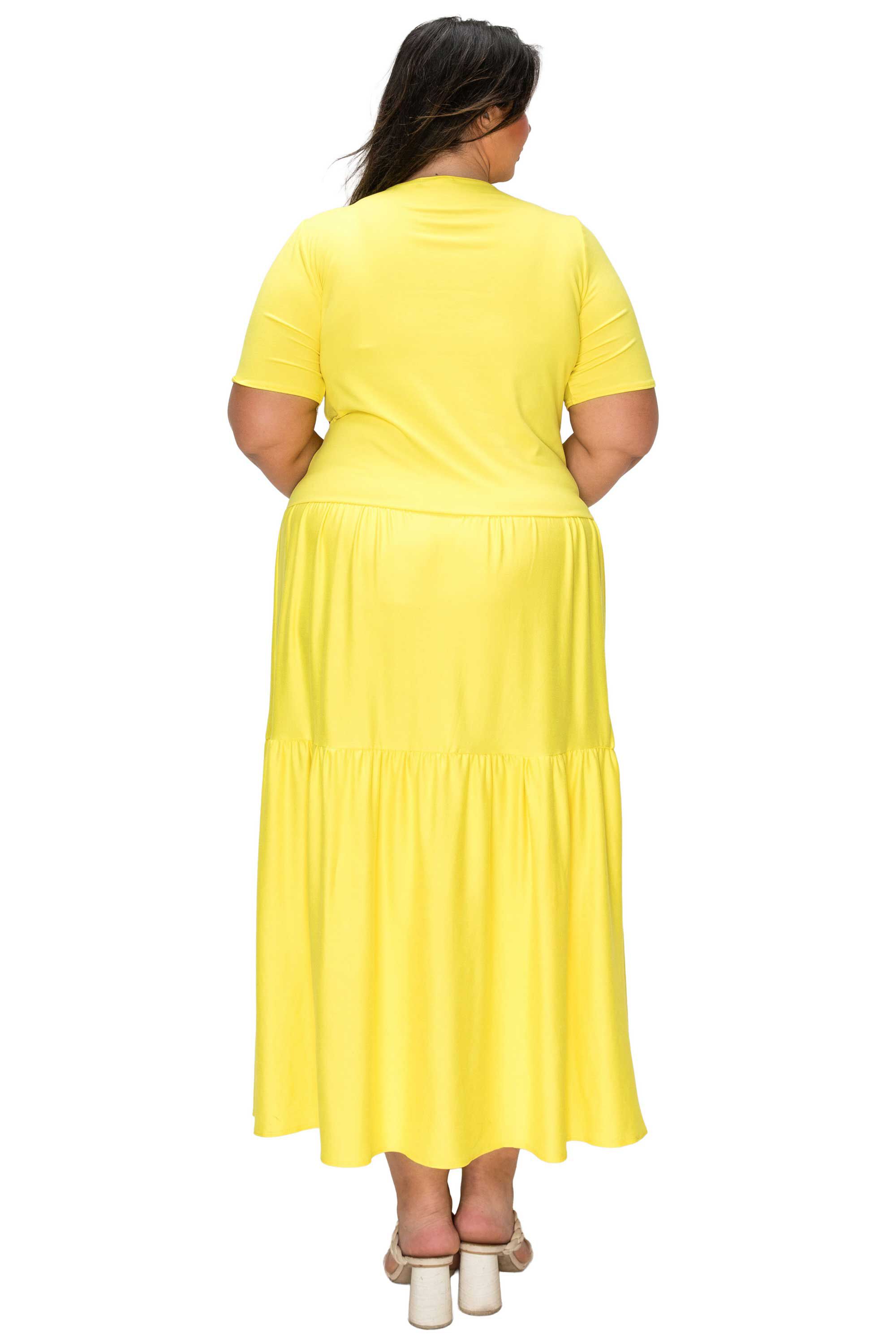 Jourdan Tiered Maxi Dress, Yellow / Yellow, alternate image number 2