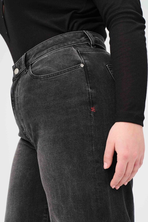 NCE PLUS - RELAXED WIDE LEG JEANS | BLACK BIRD, BLACK BIRD / Black, alternate image number 3