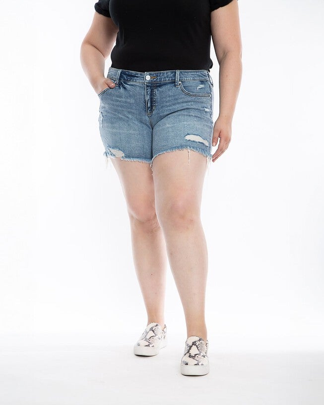 Slink Jeans Womens Mid Rise Shorts, , alternate image number null