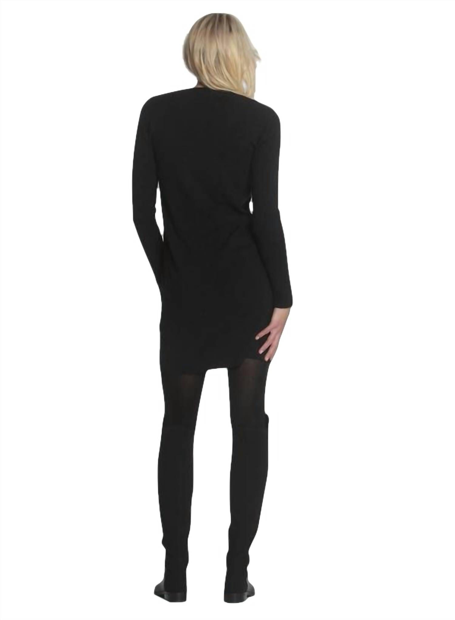 MORGAN KNIT DRESS IN BLACK/CHARCOAL, BlackCharcoal / Black, alternate image number 1