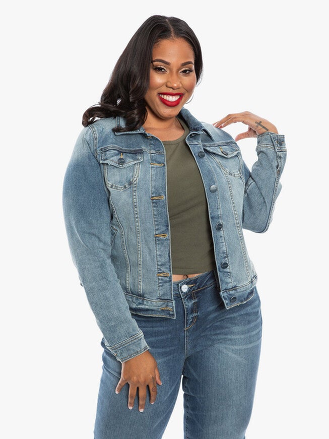 Denim Jacket, KATHY / Medium Wash, alternate image number null