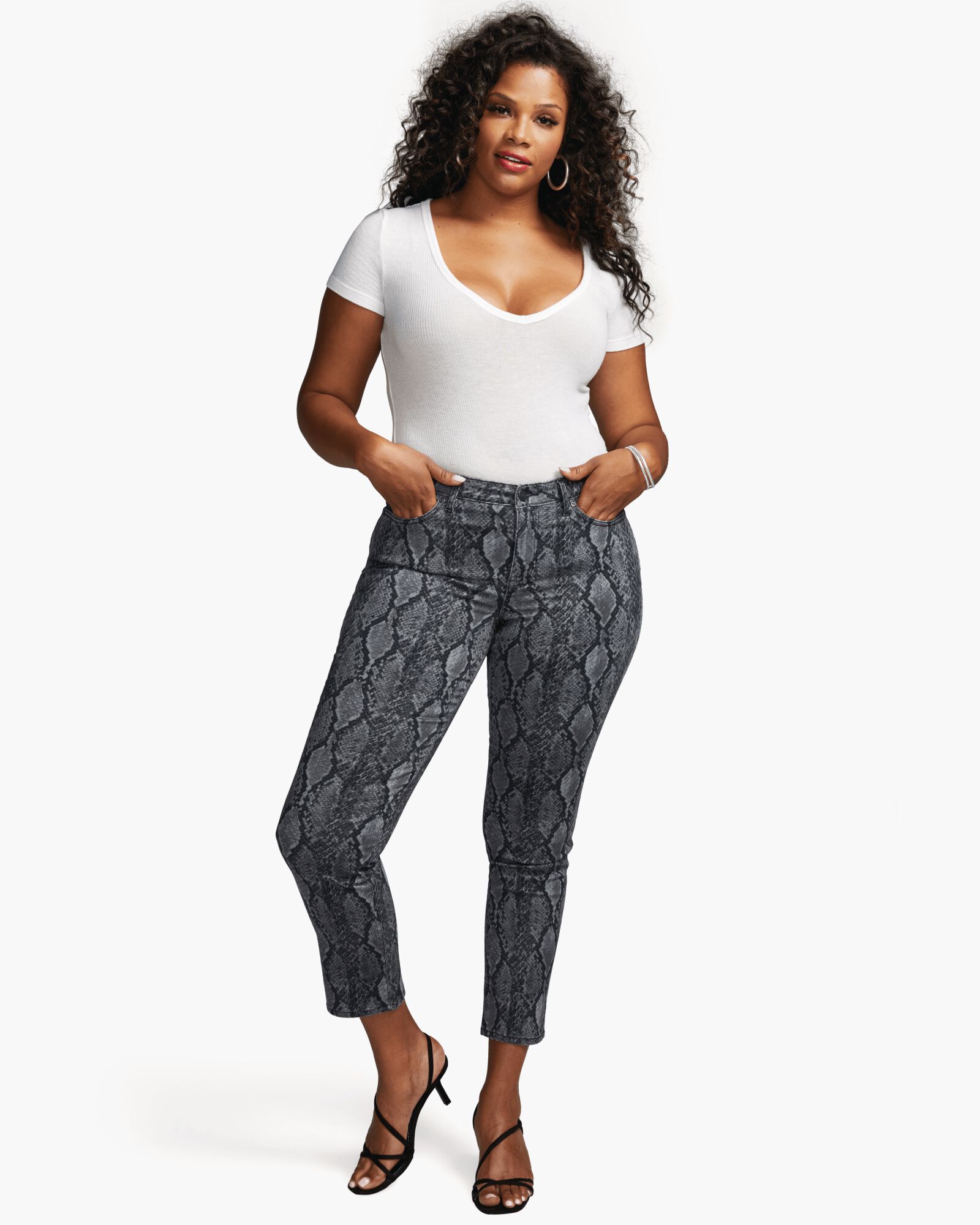 Slim Straight Ankle Jeans, Diamondback / Black, hi-res image number 0