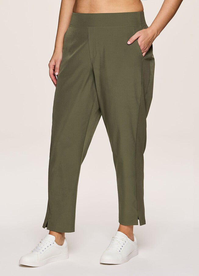 Plus Everyday Ribbed Ankle Pant, Olive / Olive Green, hi-res image number 0