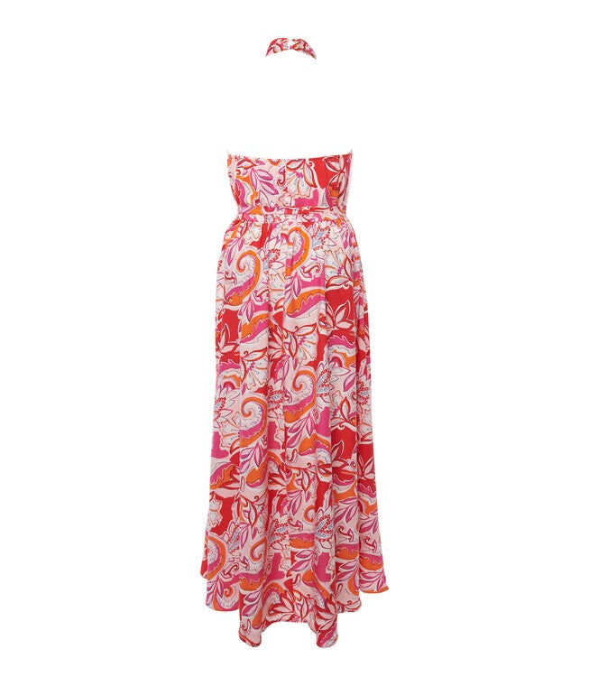 Smak Parlour Pink & Red Floral Budding Romance Maxi Dress, Pink Red Floral / Pink, alternate image number 1