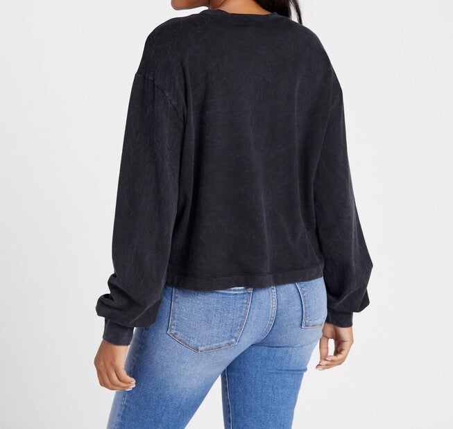 FW BOOTS SWEATSHIRT IN BLACK, Black / Black, alternate image number null