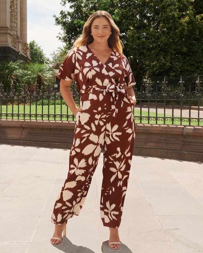 Hamilton Jumpsuit, TerracottaCream / Red, hi-res image number 0