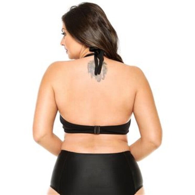 Bikini Top With Padded Cups And Metal Detailing, , alternate image number 3