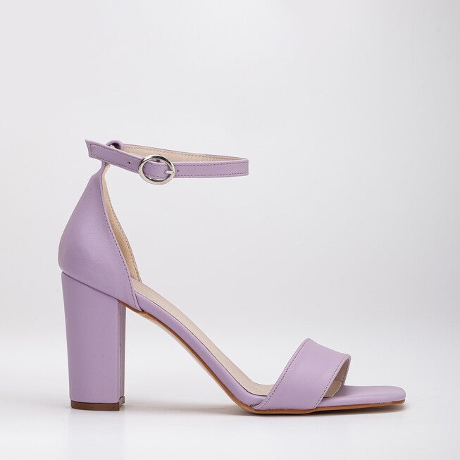 JESS - LAVENDER OPEN TOE BLOCK HEELS, LAVENDER / Purple, hi-res image number 0