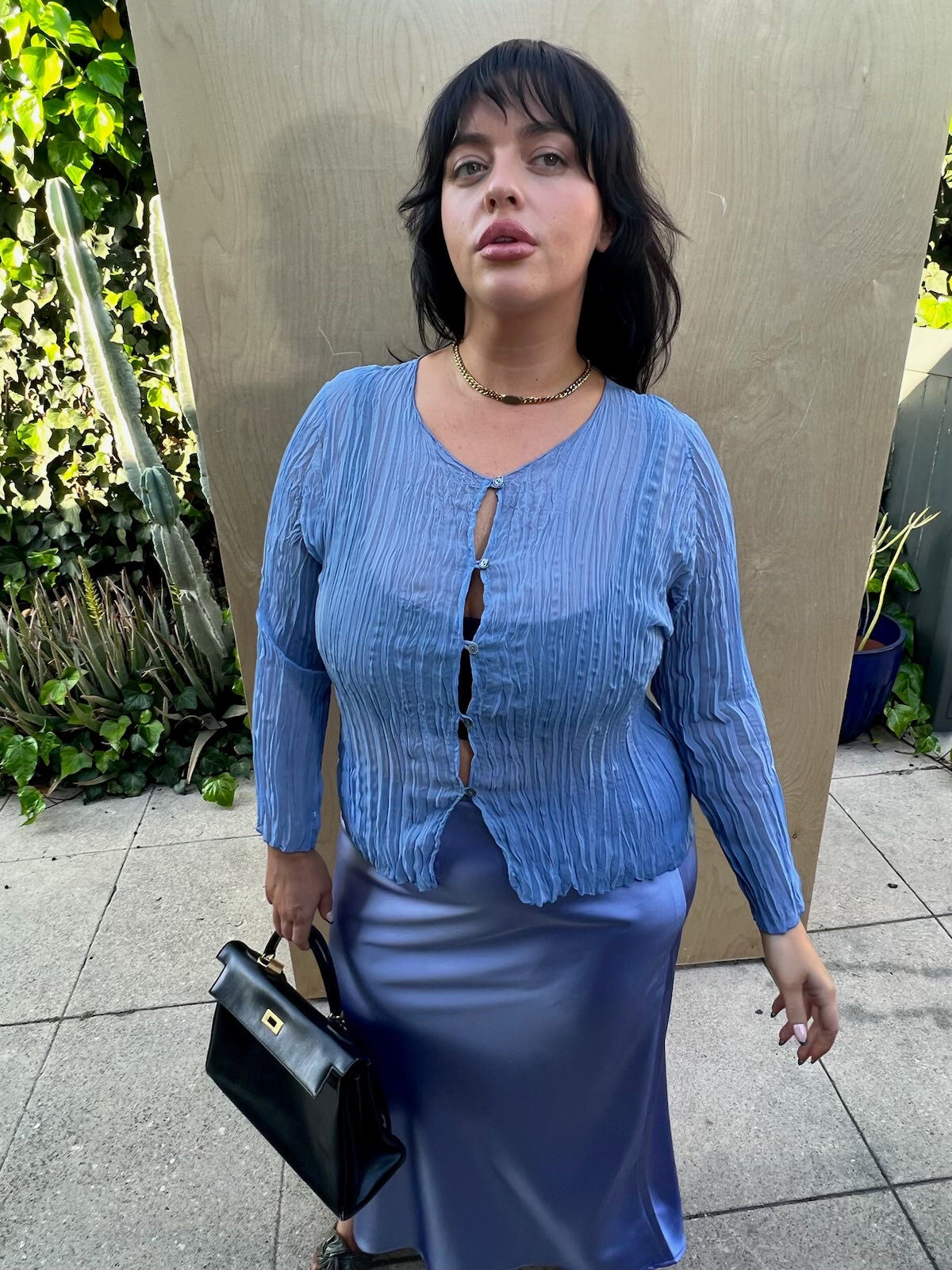 Maya Pleated Cardigan, DUTCH BLUE / Cornflower Blue, alternate image number 2