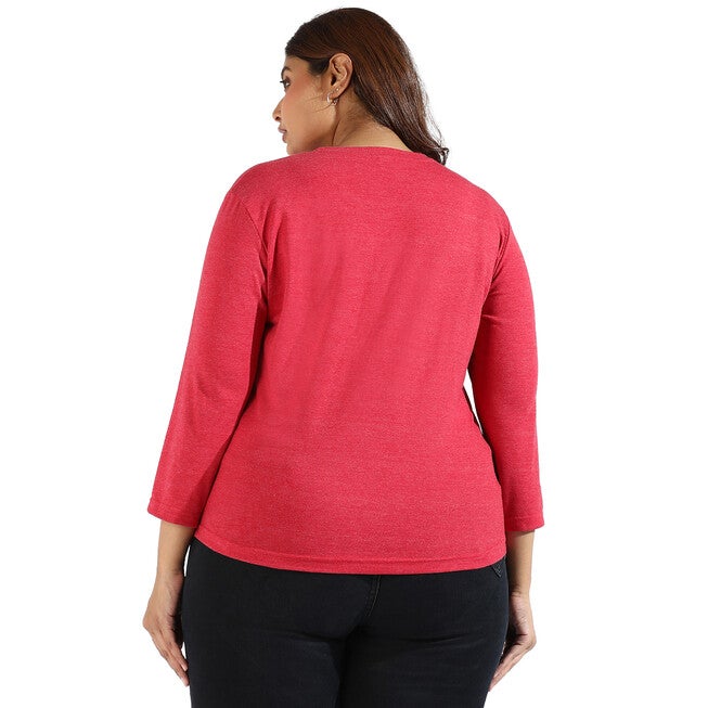 Red Round Neck Tee, , alternate image number 7