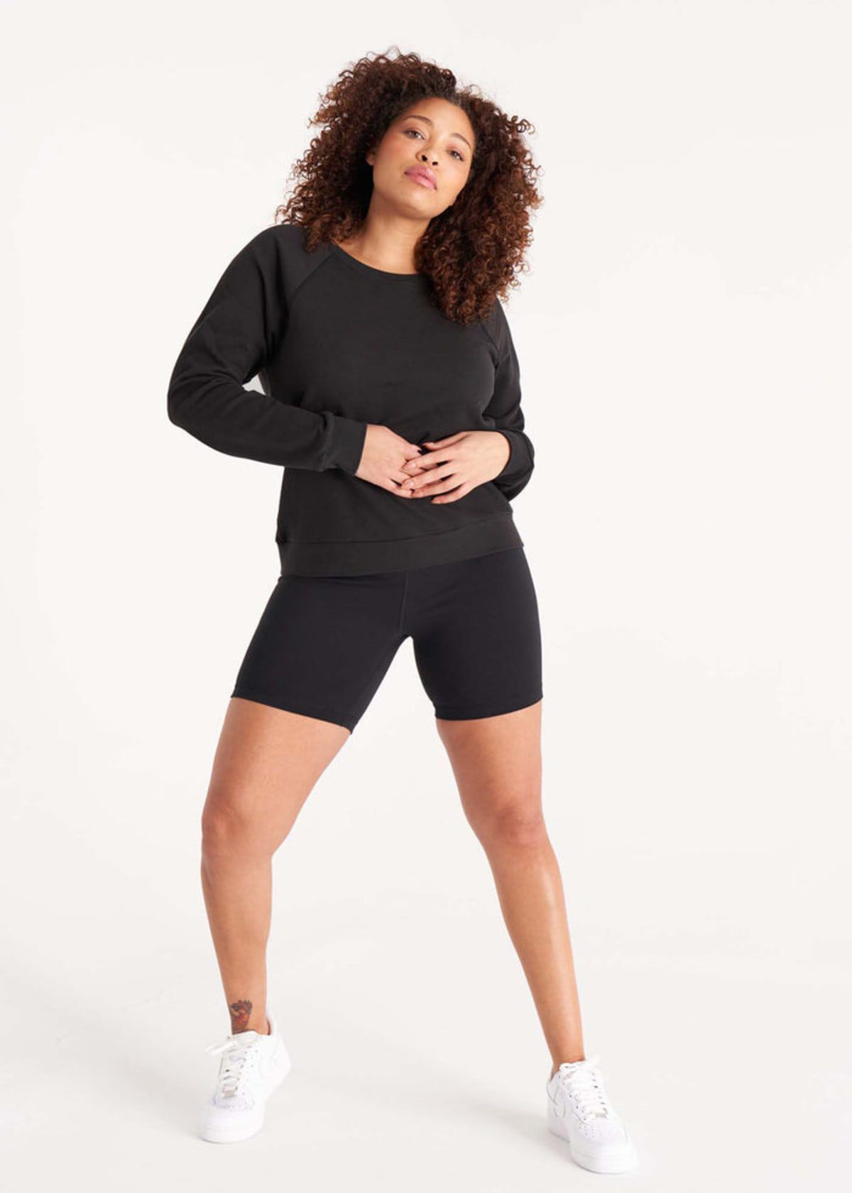 The Raglan Sweatshirt, Vintage Black / Black, alternate image number 3