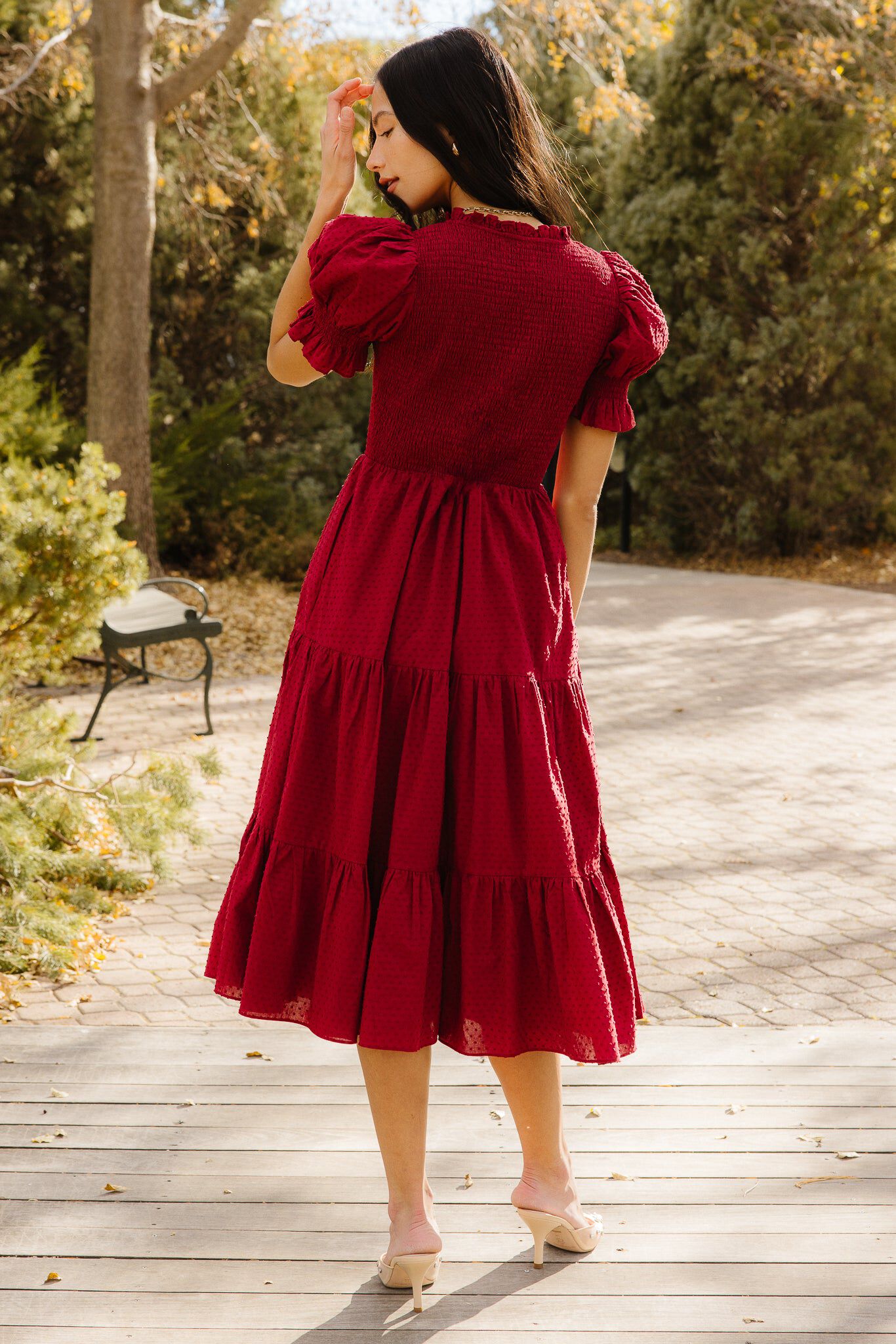 Cordelia Dress, Burgundy / Burgundy, alternate image number 5