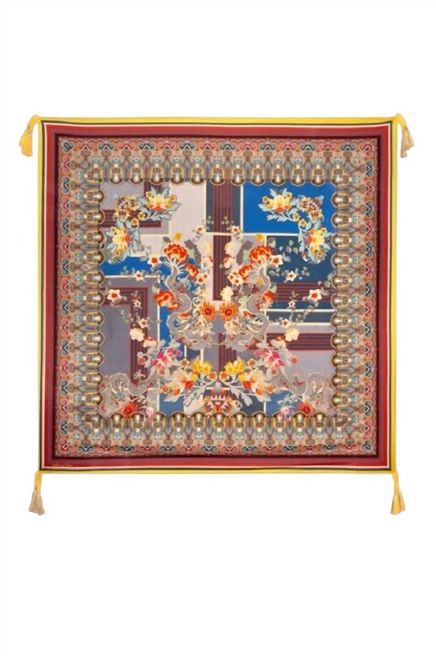 HILLAN SCARF IN MULTI, Multi / Red, alternate image number null