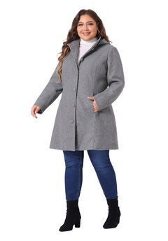 Single Breasted Detachable Hooded Overcoat