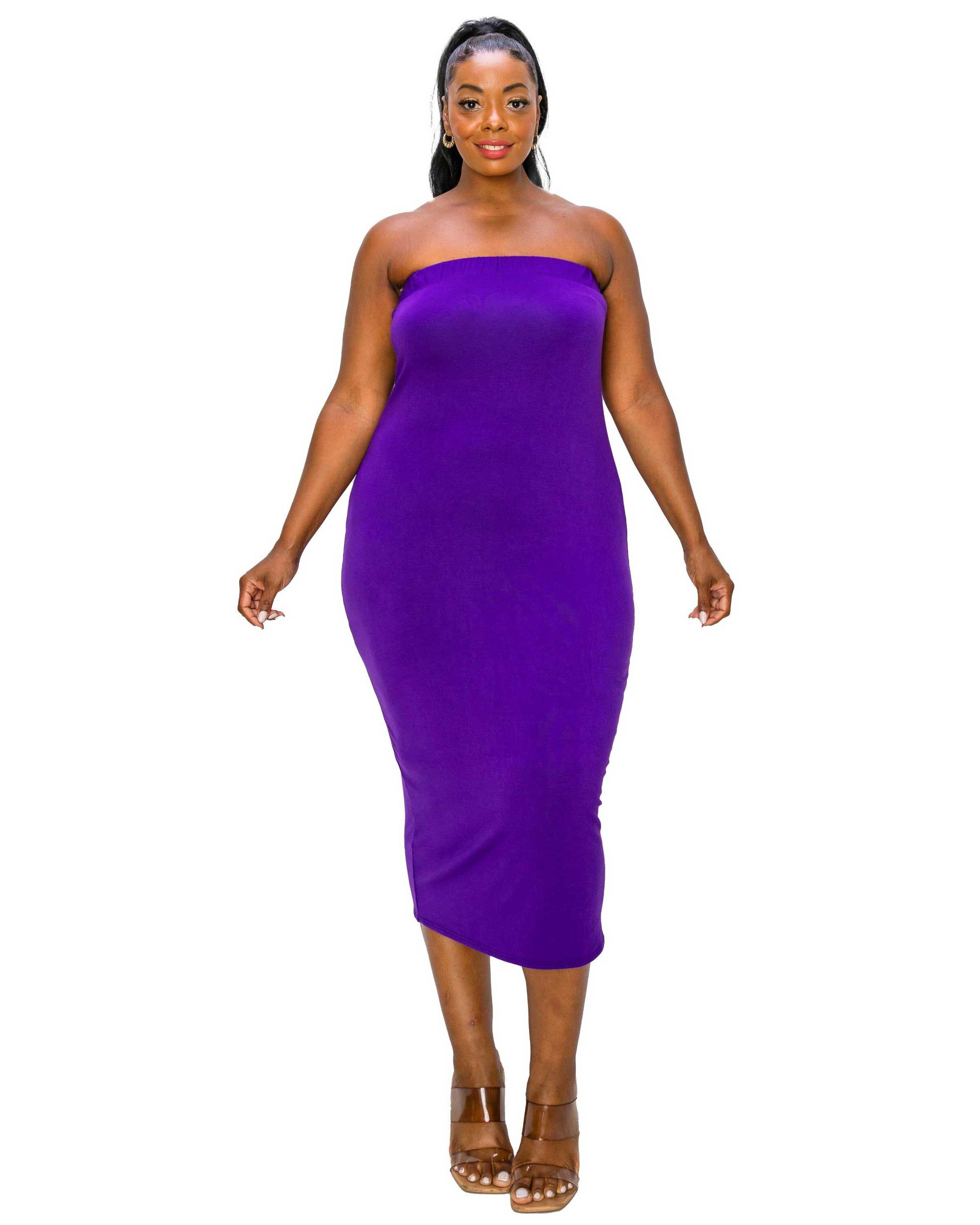 WILLOW TUBE DRESS, Purple / Purple, hi-res image number 0