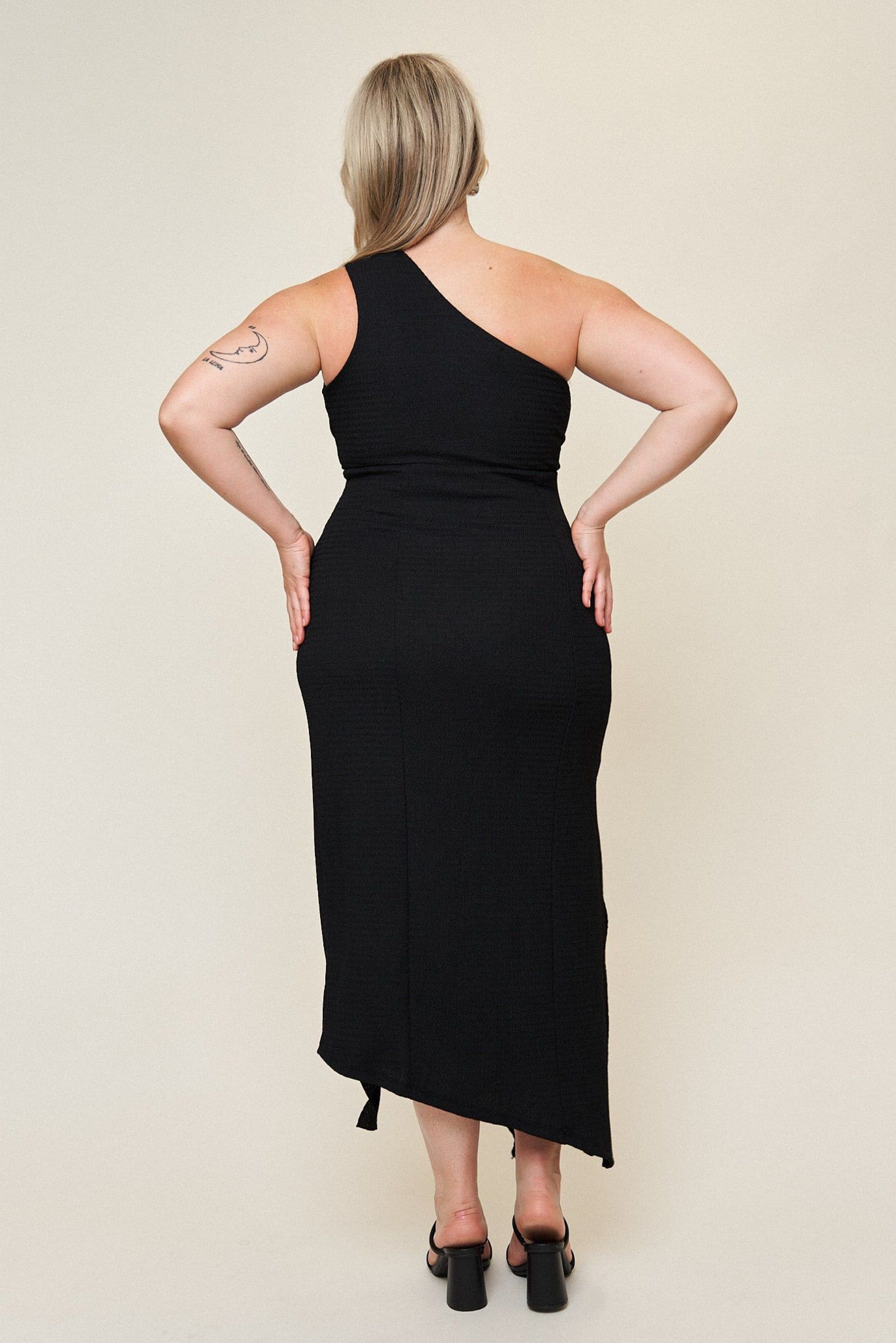 Emily O-Ring Dress, Black / Black, alternate image number 2