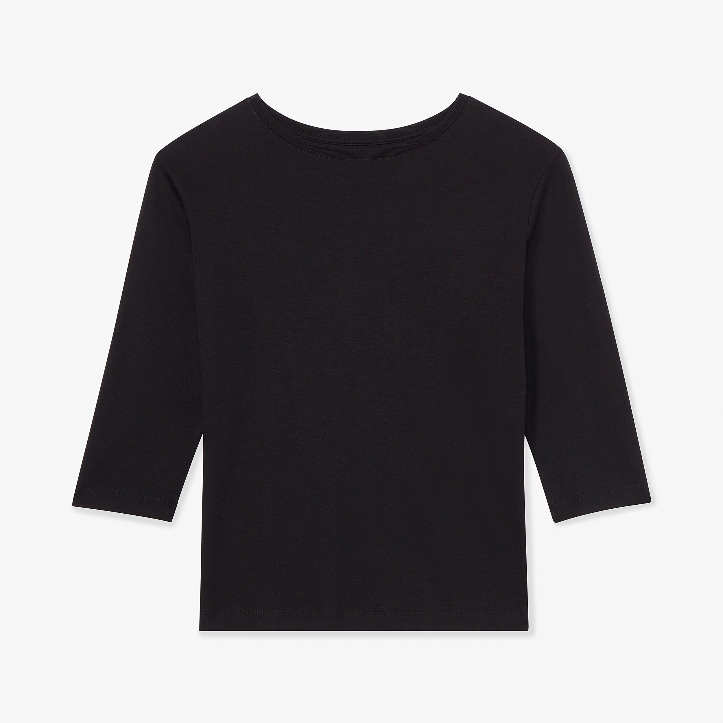 Owen T-Shirt - Organic Pima Cotton, Black / Black, alternate image number 5