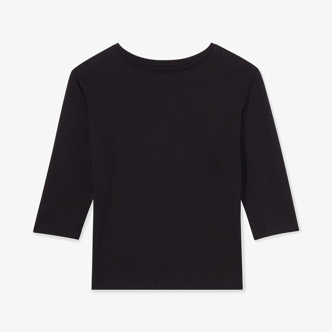 Owen T-Shirt - Organic Pima Cotton, Black / Black, alternate image number 5