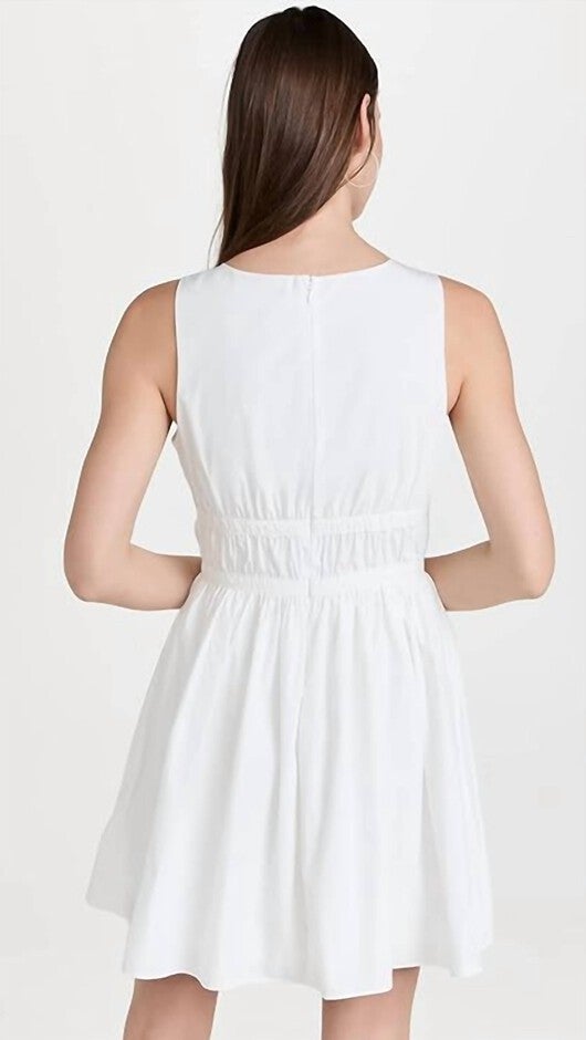 SLEEVELESS MORELLO DRESS IN WHITE, White / White, alternate image number null