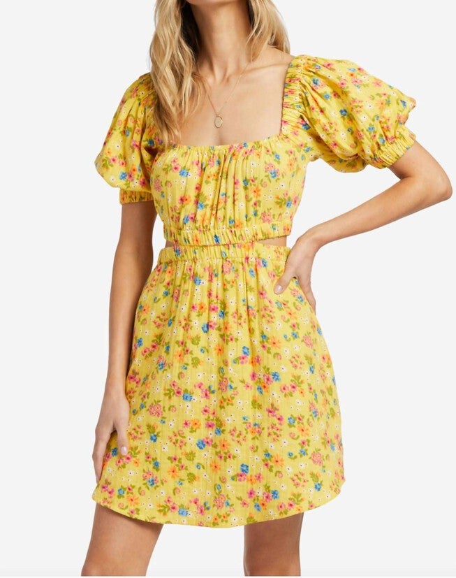 DARE TO BARE MINI DRESS IN HONEYBEE, Honeybee / Yellow, hi-res image number 0