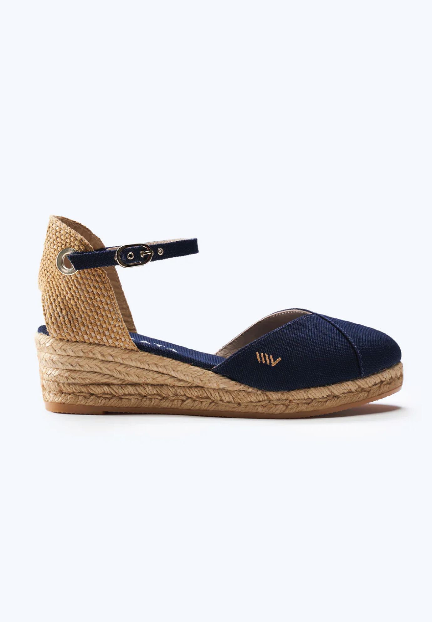 Pubol Canvas Espadrille Wedges, Navy / Navy, hi-res image number 0