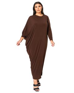 Plus Size Brown Dresses