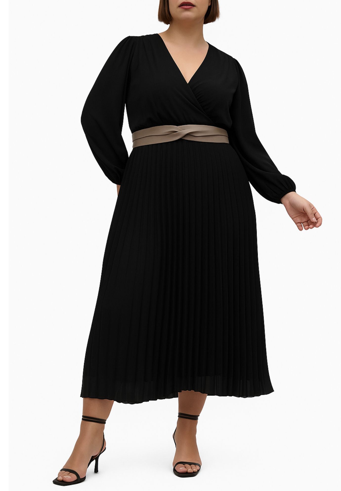 Classic Wrap Belt, Taupe / Taupe, alternate image number 3