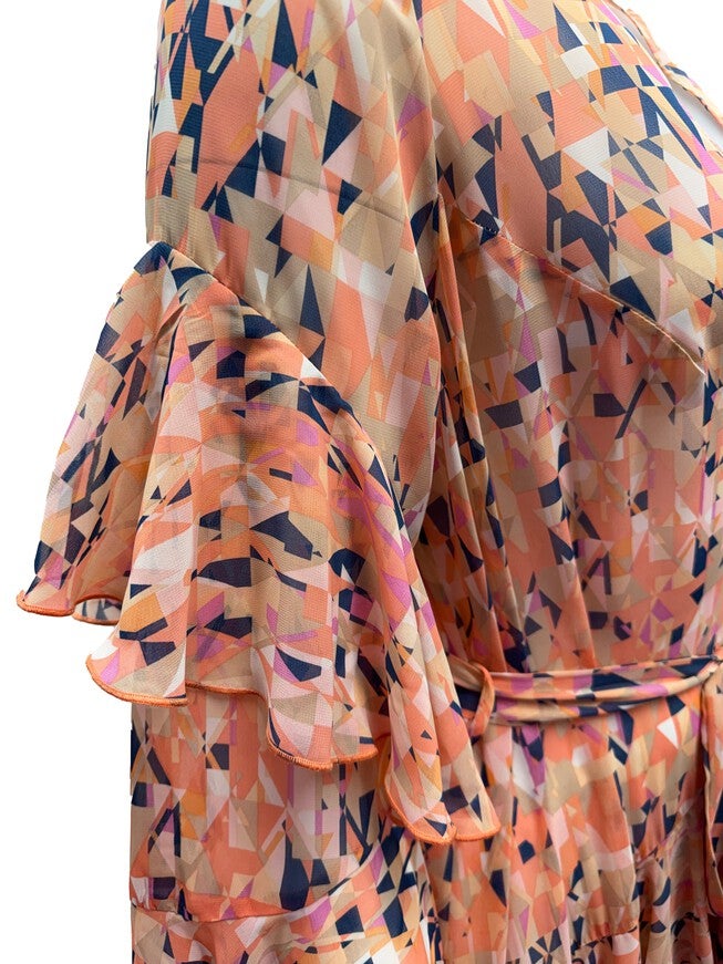 Korinne Deluxe Kaftan Orange Diamond Print, Orange / Orange, alternate image number null